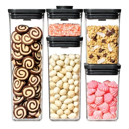OXO Good Grips 5 Piece Matte Pop Container Set - Matte Black - color: Matte Black