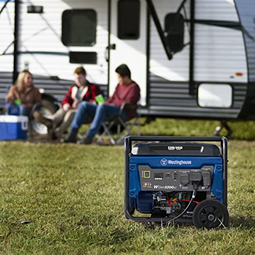 Westinghouse 6600 Watt Home Backup Portable Generator, Electric Start, Transfer Switch Ready 30A Outlet, RV Ready 30A Outlet, CO Sensor - style: 6600 Watts - Gas Only - Electric Start