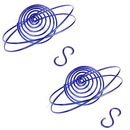 Air Plant Hanging Holder Planter - Plant Hanger Display Frame DIY Kit Aluminum Wire Indoors Outdoors Plants Not Included (Dark Blue) - color: Dark Blue