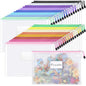 Sooez 32 Pack Mesh Zipper Pouch Bags, A4 Letter Size, Zipper Bags with Label Pocket, Waterproof Bag for Classroom Organizer, School Office Teacher Supplies, Storage Pouches for Board Game Toy Storage - style: 32 Pack