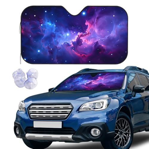 Stunning Galaxy Windshield Sun Shade Car Front Window Shades for Car Accessories Sun Heat UV Rays Visor for Universal Cars SUV Truck 51 x 27.5 Inch - color: Stunning Galaxy