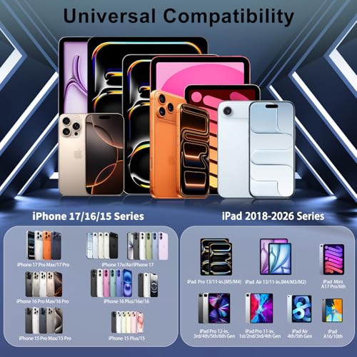 iPhone 17 Pro Max Fast Charger,2-Pack USB C 2in1 Dual PD Charging Block with USB C Woven Charger Cable for iPhone 17e/17 Pro/Air/17/iPhone 16 Pro Max/16 Plus/16e/15 Pro Max/15 Plus,iPad Pro/Air/Mini - color: Woven, size: 3ft