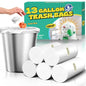 13 Gallon Tall Kitchen Trash Bags Unscented,1.1 Mil,Clear,110 Ct | Leakproof,Heavy Duty,Strong Garbage Can Liners,White,Fit 38 - 50 Liter Waste Bins,for Home Office Household Use - color: Clear-13 Gal-110