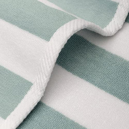 Cotton Paradise, Cabana Stripe Beach Towels 4 Packed, 30x60 inches Extra Large Pool Towels, Soft Absorbent Quick Dry, Mint - color: Mint