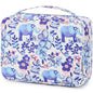 Mossio Hanging Toiletry Bag with Sturdy Hook - Large Portable Cosmetic Makeup Travel Organizer for Men & Women - color: Flower Elephant
