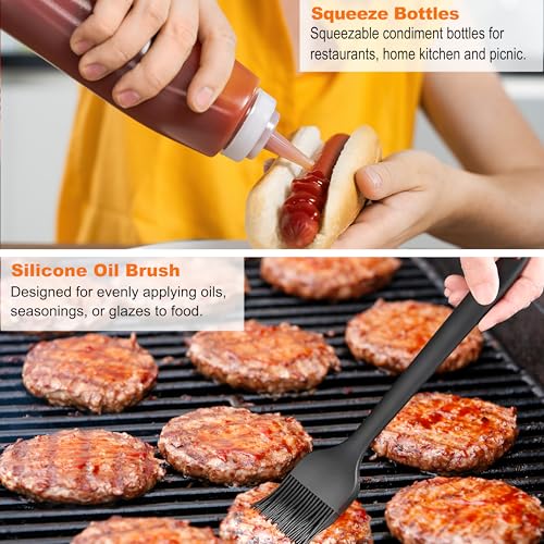 Grilljoy 38pcs Professional Griddle Accessories Kit for Blackstone, with Smash Burger Press, Extra Thick Grill Spatula, Turner, Flipper - Flat Top Grill Tools Kit for Outdoor BBQ Teppanyaki