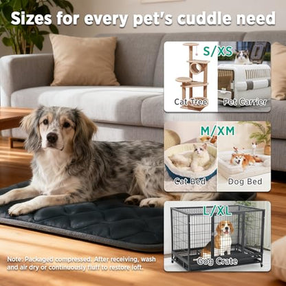 furrybaby Dog Crate Pad for Dog Cages Flat Crate Mat Kennel Pad with Anti-Slip Bottom Machine Washable for Pet Bed Sleeping (S 24x18'', Grey Mat) - size: 24.0"L x 18.0"W x 0.7"Th"