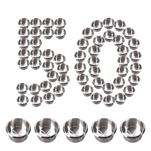 GSE Games & Sports Expert Stainless Steel Cup Holder, Drop-in Cup Holder for Casino Poker Tables, Work Desks, Boats, RVs, Cars & Trucks - color: Jumbo, size: 50-Pack