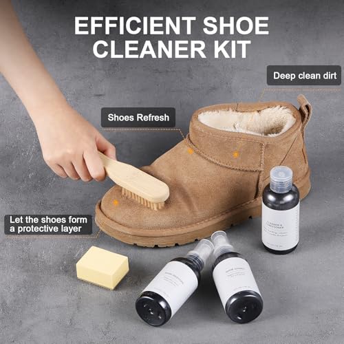 Shoe Cleaner Kit,Suede & Nubuck Shoe cleaning Kit,Shoe Waterproof Shoe Cleaner Shoe Protecter for Suede Shoes,Compatible with birkenstock,Shoe Care Kit for suede sandal,ugg care kit,suede cleaning kit