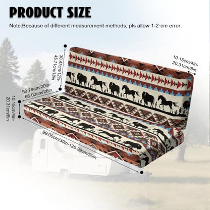 Aztec Southwest American Tribal Pattern 2 Pcs RV Dinette Cushion Covers Thickened Sofa Furniture Protector Breathable Loveseat Sofa Chair Cover Seat Slipover for Travel Trailer Couch - color: Aztec Southwest American Tribal