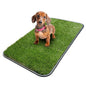 Ottomanson Artificial Grass Puppy Potty Training Pad with Tray, 15" x 30" Reusable Pee Pad for Small Pets and Dogs - color: A Black Tray/Grass, size: Pet - 15" x 30"