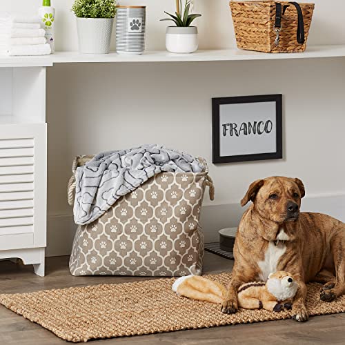 Bone Dry 6192 Pet Storage Collection Lattice Paw Print, Large Rectangle, Stone - color: Stone, size: Large Rectangle