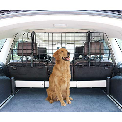 Amazon Basics Adjustable Dog Car Barrier for Vehicles, 59.72 x 5.20 x 16.46 in, Black