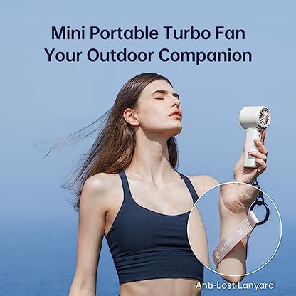 JISULIFE Handheld Fan Pro1S - Next-Gen Airflow: Up to 12h Runtime, Pearlescent ABS - Elegant Strength, 1-100 Speed Scroll Wheel, 3600mAh-Portable Fan for Travel, Gifts for Women Men(Cloud White) - color: Cloud White