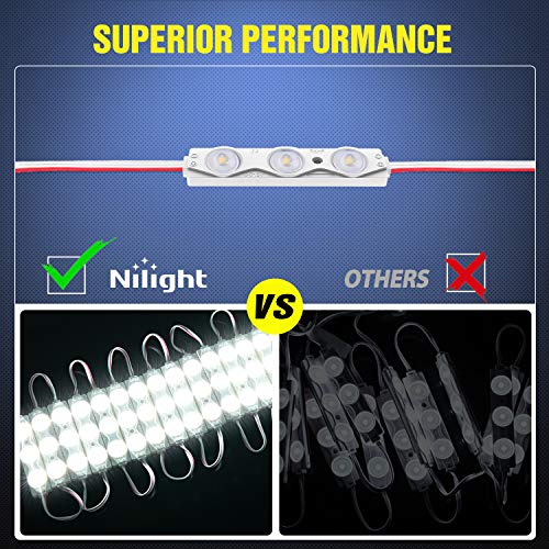 Nilight 60Leds Van Interior Light Kits 12V White Led Ceiling Lighting Kit for Truck Van RV Boats Caravans Trailers Lorries Transit 20 Modules (TL-39) - size: 60Leds 20 Modules