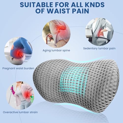 Ergonomic Pillow, Memory Foam Waist Pillow, Bed Pillow, Ergonomic Design That fits The Spine, reshape Your Comfortable Sitting Posture