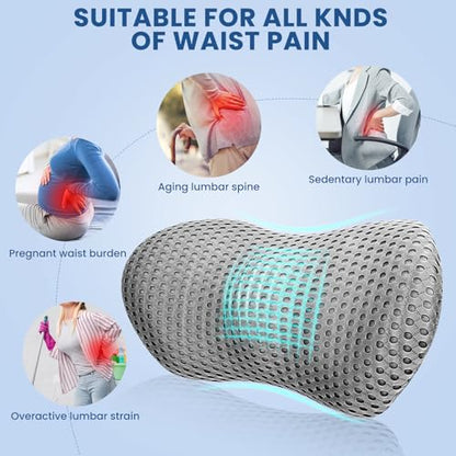 Ergonomic Pillow, Memory Foam Waist Pillow, Bed Pillow, Ergonomic Design That fits The Spine, reshape Your Comfortable Sitting Posture