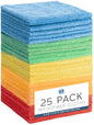S&T INC. 25 Pack Microfiber Cleaning Cloth, Bulk Towels for Home, Reusable Microfiber Towels for Cars, Cleaning Rags, Assorted, 11.5 Inches x 11.5 Inches, 25 Count - size: 25 Pack