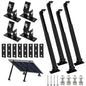Adjustable Solar Panel Tilt Mount Brackets Aluminum Alloy Solar Panel Mounting Support up to 50 70 100 150 200 300 400 Watt Solar Panel for Flat Surface Roof RV Boat Off-Grid (Mount Only) BLACK-2SET - color: BLACK-2SET