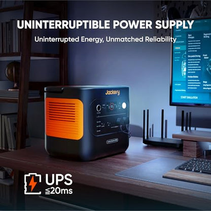 Jackery Explorer 2000 v2 Portable Power Station with Explorer 300, 2042Wh LiFePO4 Battery, 2200W Solar Generator, USB-C PD 100W Fast Charging for Camping, Home Use(Solar Panel Optional) - style: Explorer 2000 v2+ Explorer 300