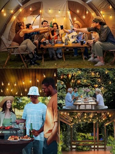 Svater Outdoor String Lights 300 FT, Patio Lights for Outside with Shatterproof Bulbs, Waterproof IP65 Commercial Hanging Light for Backyard Porch Balcony Bistro Party 3X100 FT - size: 300FT