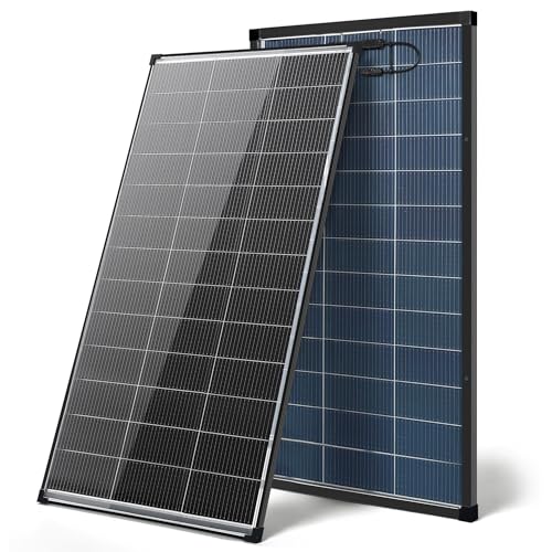 Solar Panels, 200w bifacial n Type 18bb A+ Grade Solar Module IP68 Waterproof 25% high Efficiency Solar Cell 200 watt Solar Panel 12v for Off Grid RV Boat Rooftop Camper (200W Bifacial) - color: 200W Bifical