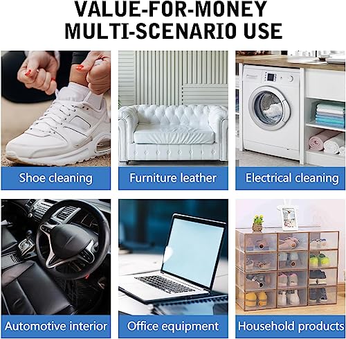 RUOQI Multi-Functional Cleaning and Stain Removal Cream With Sponge, 2023 New Multipurpose Cleaning Cream, White Shoe Cleaning Cream, White Shoe Cleaner, Decontaminate Solid Paste