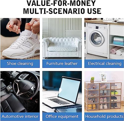 RUOQI Multi-Functional Cleaning and Stain Removal Cream With Sponge, 2023 New Multipurpose Cleaning Cream, White Shoe Cleaning Cream, White Shoe Cleaner, Decontaminate Solid Paste