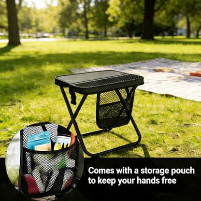 2 Pack 2-in-1 Folding Chair & Backpack Chair – Portable Stool with Storage & Adjustable Strap, Heavy Duty 265LBS Small Folding Chair for Outdoor Camping, Fishing, & Hiking