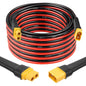 MOOKEERF XT60 Extension Cable 10AWG 25FT XT60 to XT60 Cable with Male to Female Connector for Portable Power Station Solar Panel RC Battery - size: 25FT