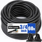60 FT Wire Loom 3/4 Inch, Split Wire Loom Tubing Wire Conduit, Wire Protector Tubing – Black - color: 3/4" x 60ft-Black