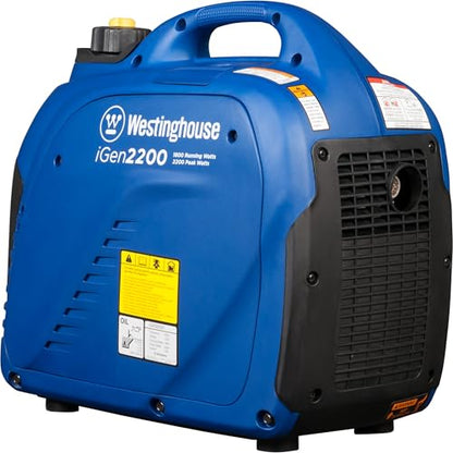 Westinghouse 2200 Peak Watt Super Quiet & Lightweight Portable Inverter Generator, Gas Powered, Parallel Capable, Long Run Time - style: 2200 Watts - Gas Only