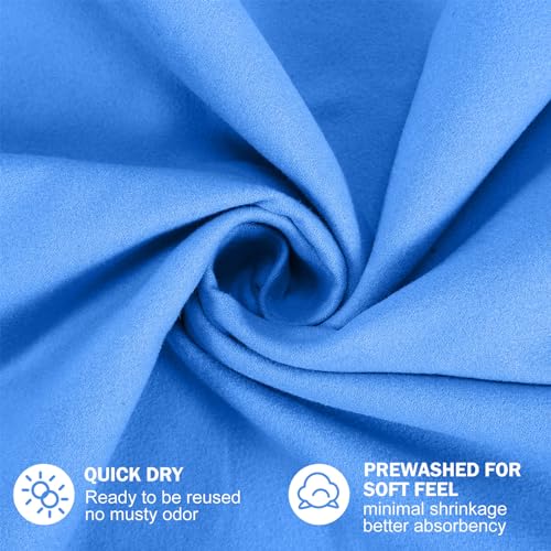 Oudain 4 Sets Quick Dry Towels 8 Pcs Drying 2 Sizes Microfiber Travel Towel for Camping Beach Hiking Yoga Swim Camping Gym and Travel with Mesh Bag