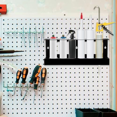QWORK Caulking Gun Holder & Organizer, Wall Mount Pre-Assembled Storage Rack for Workshop, Garage & Shop Tools