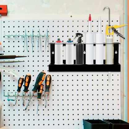 QWORK Caulking Gun Holder & Organizer, Wall Mount Pre-Assembled Storage Rack for Workshop, Garage & Shop Tools