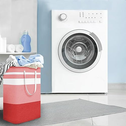 Foldable Laundry Basket，Large Laundry Baskets with Handles,Waterproof Laundry Hamper,Collapsible Laundry Hampers for Clothes Organizer 80L (Black&Red&Green&Purple) - color: Black&Red&Green&Purple