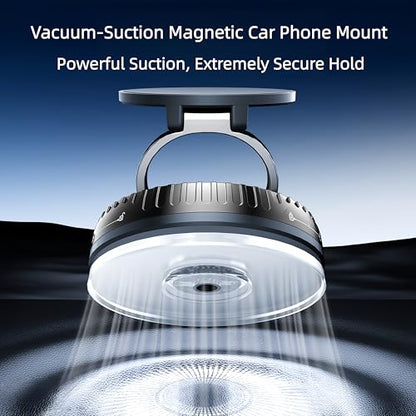 Magnetic Car Phone Mount for MagSafe: 360° Rotatable Adjustable Holder with Suction Cup, Universal Fit for Dashboards/Windshields/Glass, Compatible with iPhone 17/16/15 Series & Android - color: C. J36-White Base