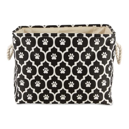 Bone Dry Pet Storage Collection Lattice Paw Print, Black, Small Rectangle - color: Black, size: Small Rectangle