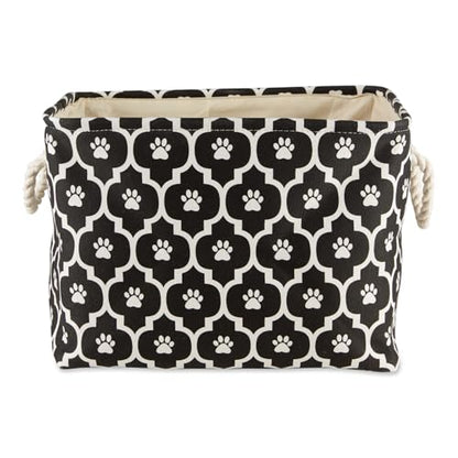 Bone Dry Pet Storage Collection Lattice Paw Print, Black, Small Rectangle - color: Black, size: Small Rectangle