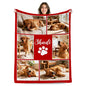Custom Dog Blanket with Photo, Personalized Name Blanket with Pet Picture, Pets Memorial Gifts for Dogs Lovers, Customized Pet Memorial Remembrance Loss of Dog Sympathy Gifts - color: Design13