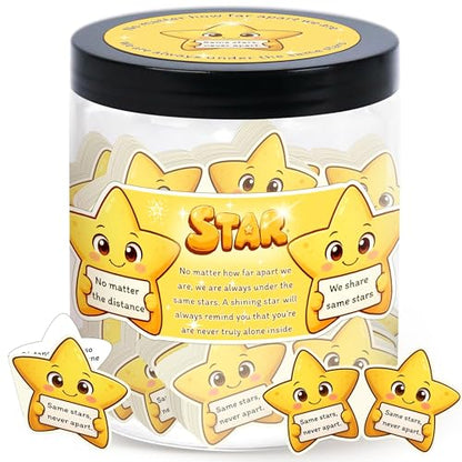 Long Distance Relationship Gift - Positive Star Jar with 60 Affirmation Cards, Moving Away Friendship, Star Gifts for Friend Couple Boyfriend Girlfriend Coworker, Inspirational Keepsake - color: Positive Star