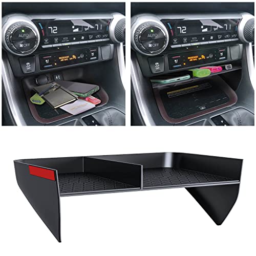 DIAMOOKY Upgraded Center Console Organizer Compatible with Toyota RAV4 2025 2024 2023 2022 2021 2020 2019 Interior Accessories, Gear Shift Storage Tray Secondary Box Insert Divider - 2pcs - size: 2019-2025(2pcs)