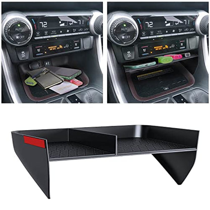 DIAMOOKY Upgraded Center Console Organizer Compatible with Toyota RAV4 2025 2024 2023 2022 2021 2020 2019 Interior Accessories, Gear Shift Storage Tray Secondary Box Insert Divider - 2pcs - size: 2019-2025(2pcs)