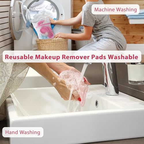 Natwag Makeup Remover Cloth, 6" x 6" Make Up Towels Reusable Face Cloth for Washing Face, 12 Pack Makeup Remover Pads Microfiber Face Washcloth with Mesh Bag, Beige - color: Beige