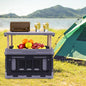 PP Folding Storage Boxes, Outdoor Portable Camping Storage Box Folding Box Table Equipment, Camping Organizer for Trunks, Study Rooms (Black&Grey)