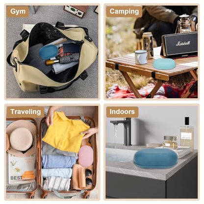4Pcs Bar Soap Holder, IEMIEBSHA Leakproof Portable Travel Soap Dish Case with Lid, Travel Size Essentials Box Container for Home Bathroom Shower Outdoor Camping Hiking Traveling Gym