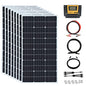 800 Watt 24Volt Solar Panel Kit 8X100W Monocrystalline Module 50A Charge Controller for RV, Boats, Trailer, Camper,Off-Grid System (800W Solar Kit) - style: 800W solar kit