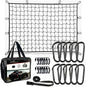 Heavy Duty Latex Cargo Net for Pickup Truck Bed 4'x6' (Stretches to 8'x12'), Bungee Mesh Truck Tie Down Net with 10 Metal Carabiners, 16ft Strap & Breathable Storage Bag - size: Medium 1.2x1.8m