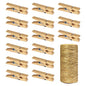 Mini Wooden Clothespins With Jute Twine, 100pcs, 1.4 Inch Photo Paper Peg Pin Craft Clips With 320ft Twine for Scrapbooking, Arts & Crafts, Hanging Photos (Natural Color) - color: Natural