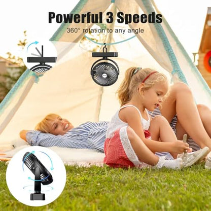 AMACOOL 10000mAh Magnetic Cruise Golf Cart Fan, Max 35H Running, Ultra-Compact, Birthday Golf Gifts for Men Dad Him Husband BBQ Grill, Camping Cruise Essentials Accessories 2026 - size: 7 inch